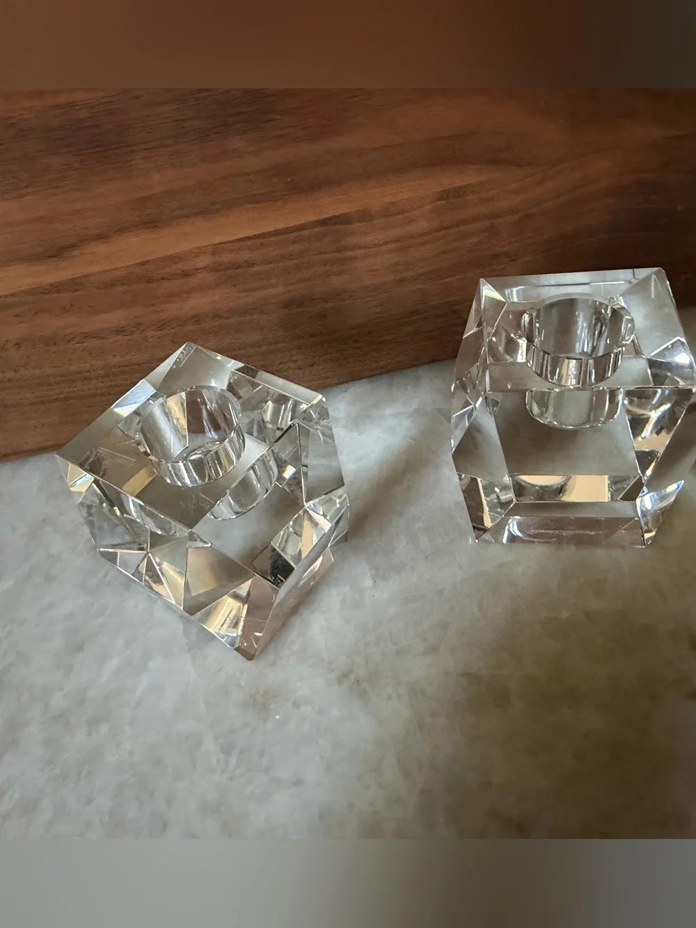 Rosenthal crystal candlestick holders -2